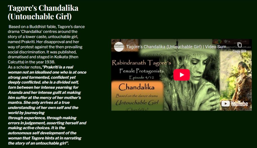 Tagore's Chandalika (Untouchable Girl)