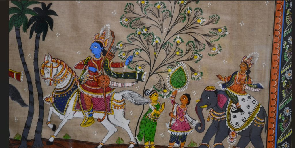 Patachitra Painting on Silk