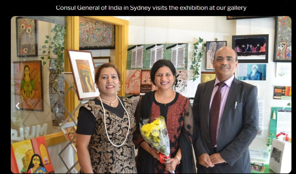 Consul General of India in Sydney visits the exhibition at our gallery